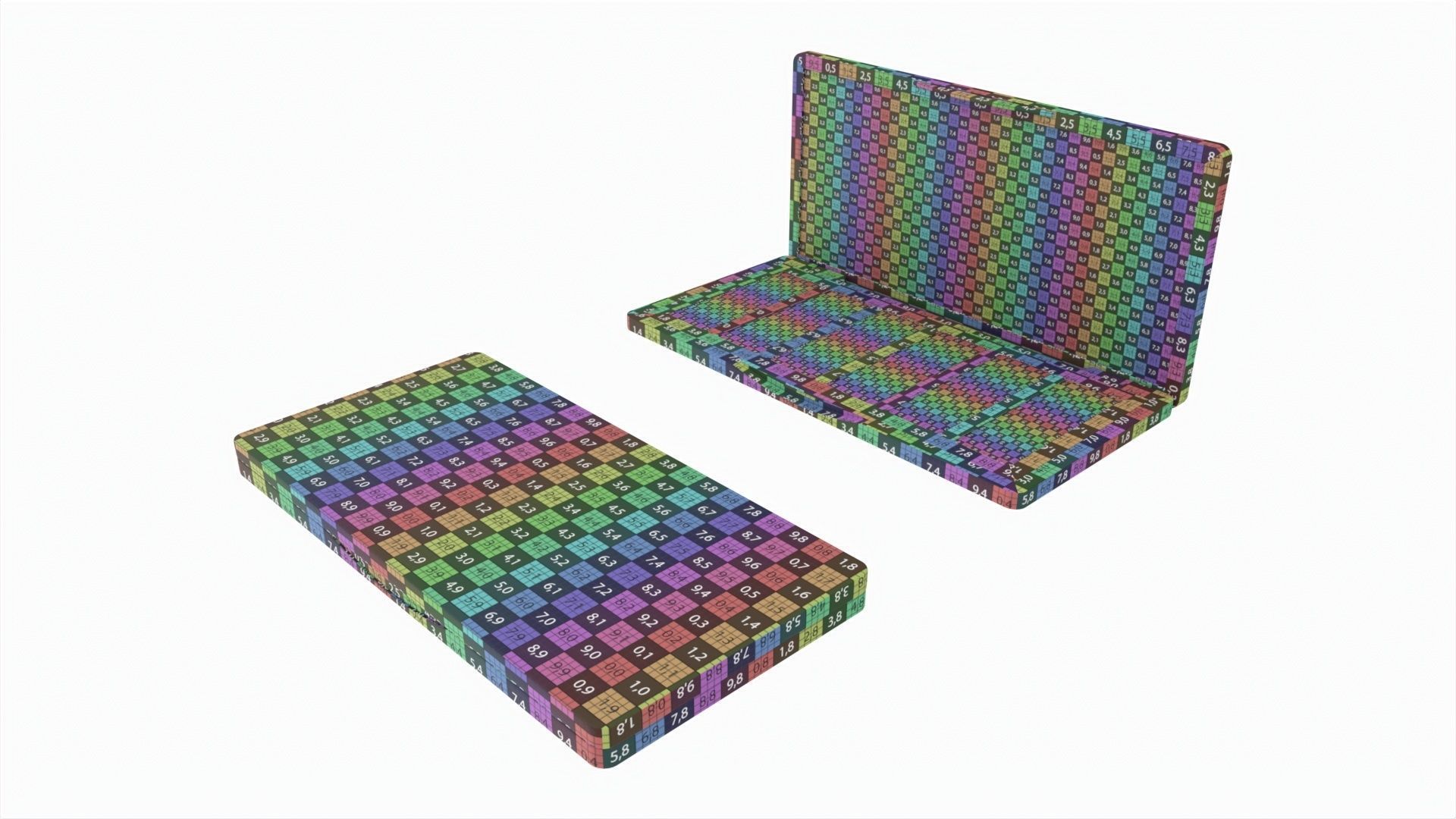 Eyeshadow Palette 6 Shadows Urban Decay Naked 2 3D model_8