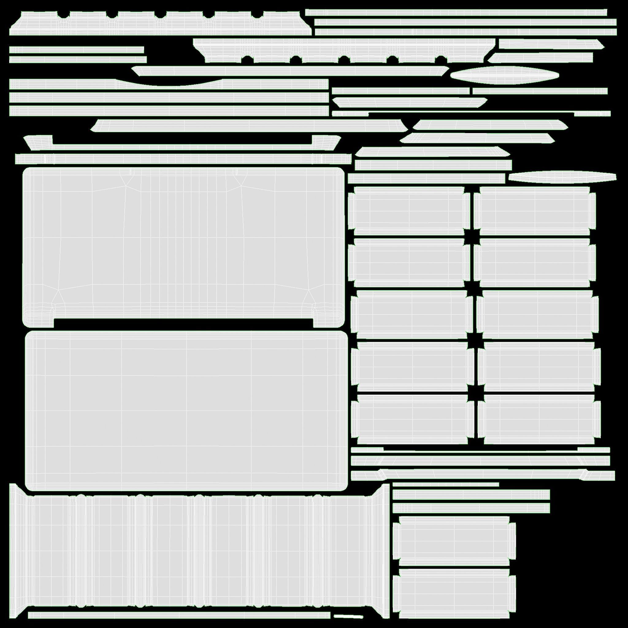 Eyeshadow Palette 6 Shadows Urban Decay Naked 2 3D model_10