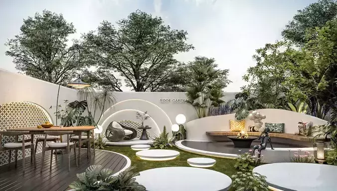 Residential Landscape Garden Courtyard