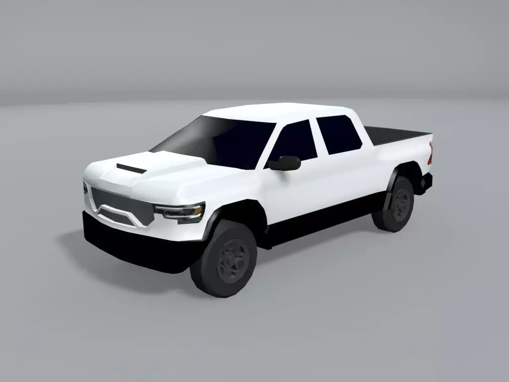 Standard Cab Pickup Truck 4x4 LOWEST Low-poly 3D model_0