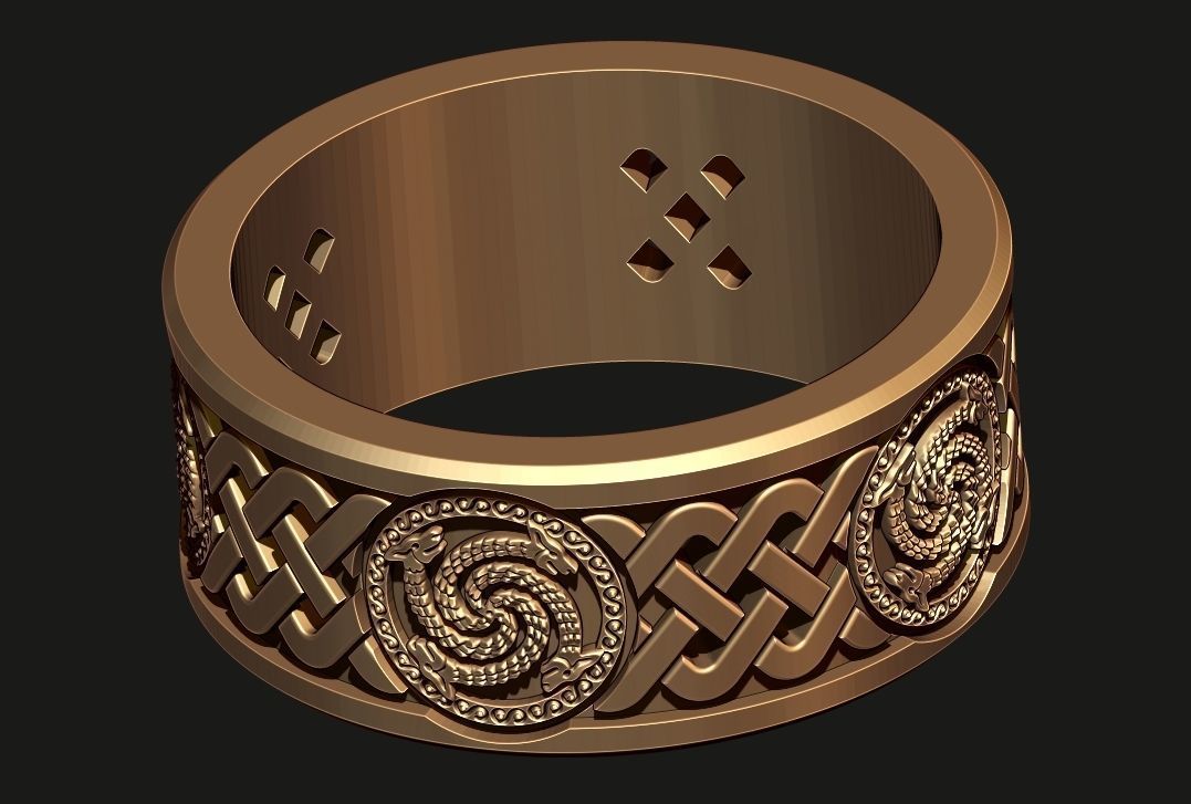 CELTIC RING Printable Model 3D print model_4