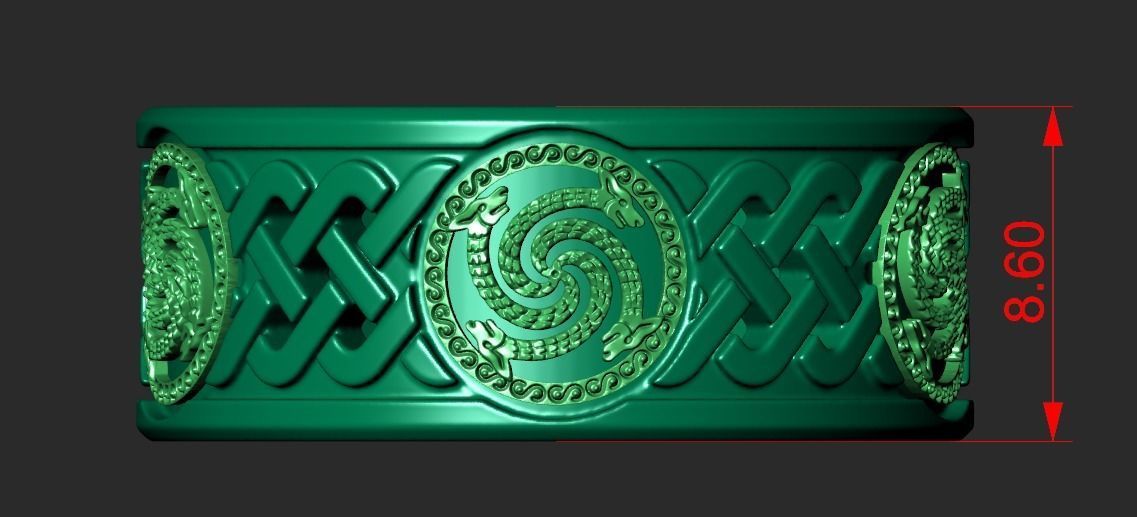 CELTIC RING Printable Model 3D print model_1