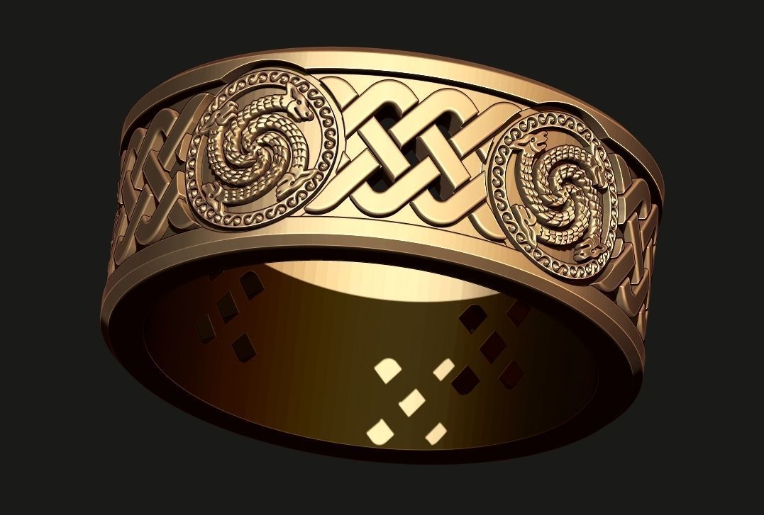 CELTIC RING Printable Model 3D print model_5