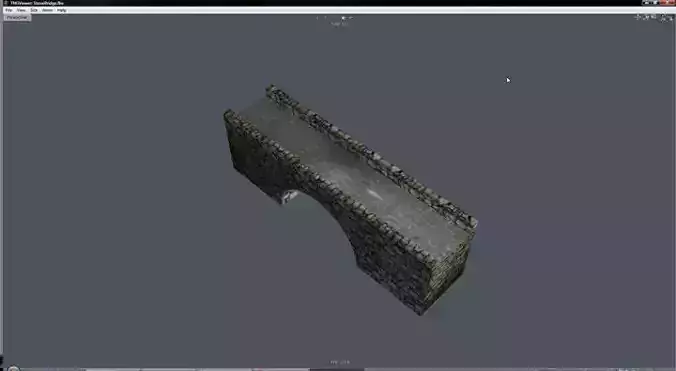 Stonebridge fbx stone bridge on computer screen