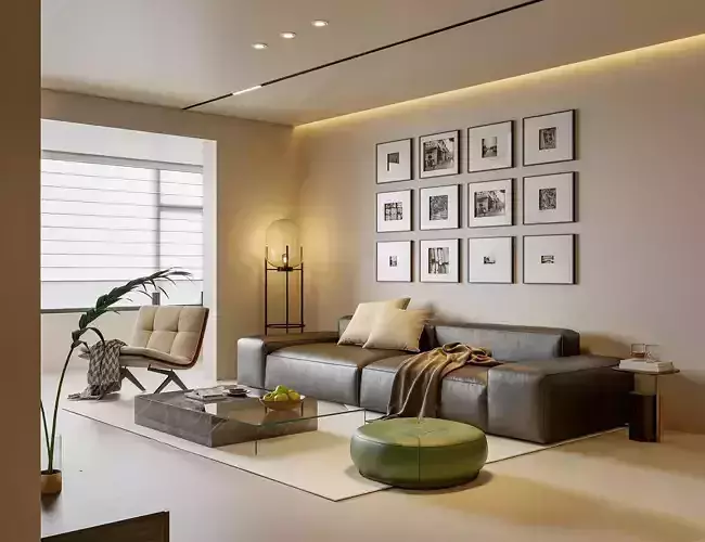 Japanese minimalist living room