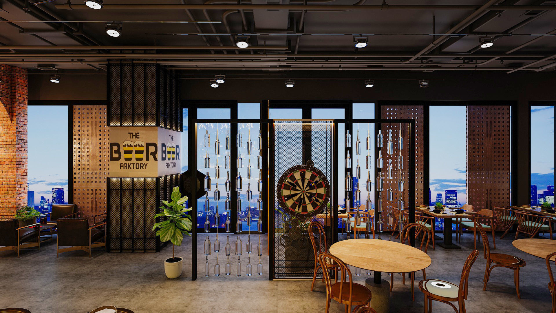 Restaurant and Bar 3D model_4