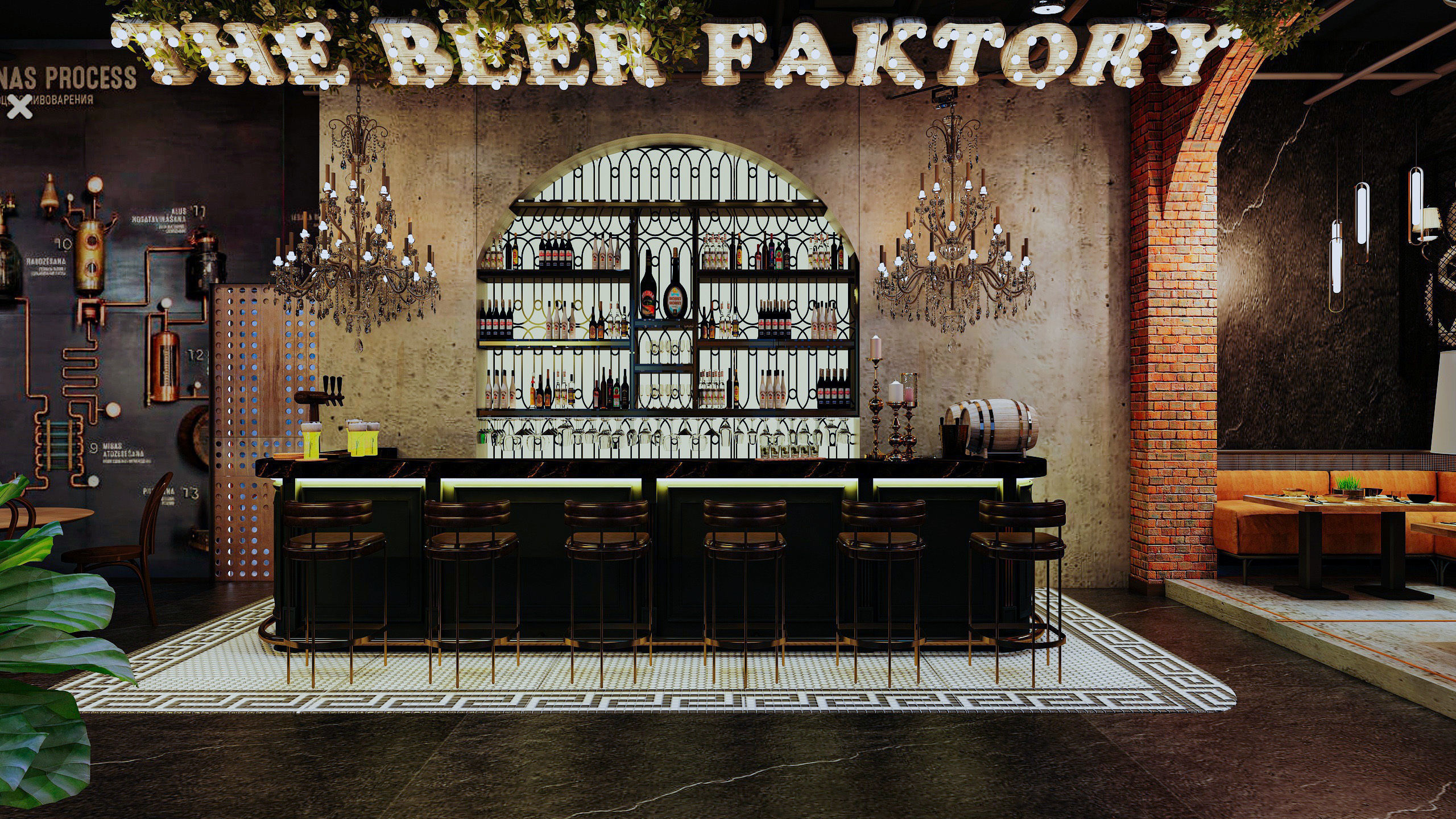 Restaurant and Bar 3D model_7