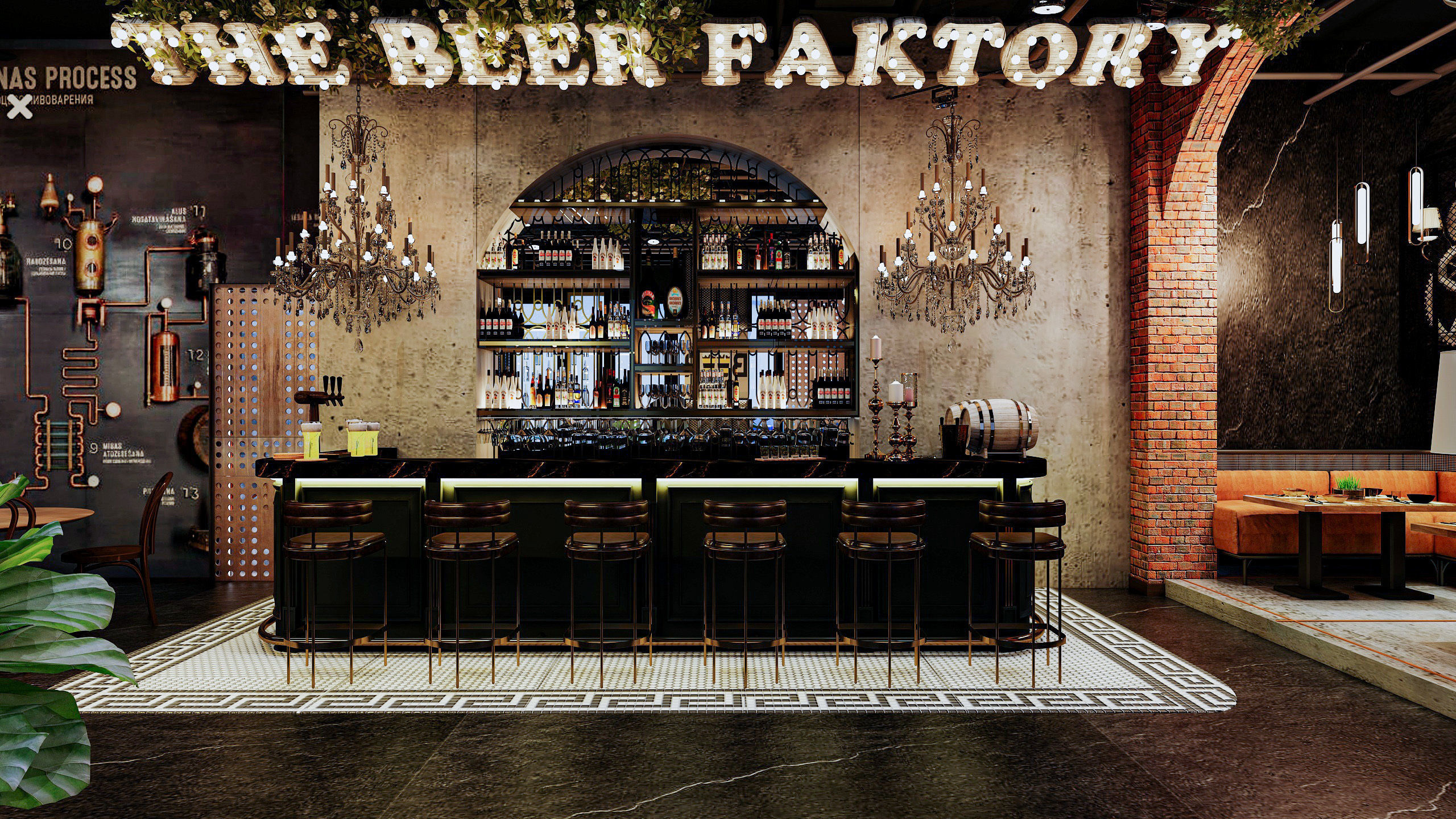 Restaurant and Bar 3D model_8