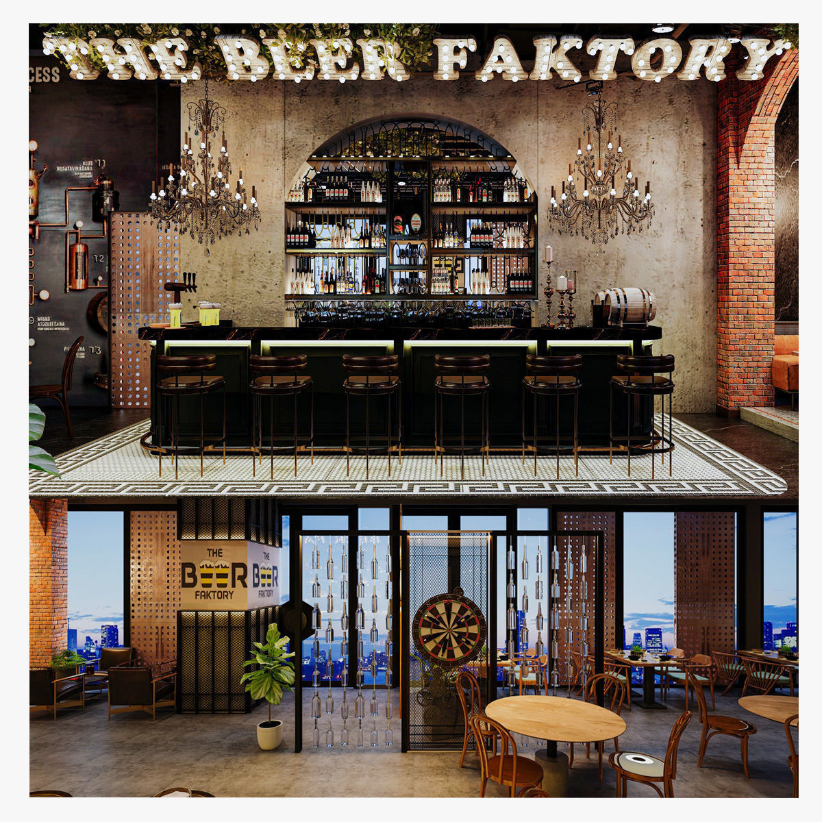 Restaurant and Bar 3D model_9