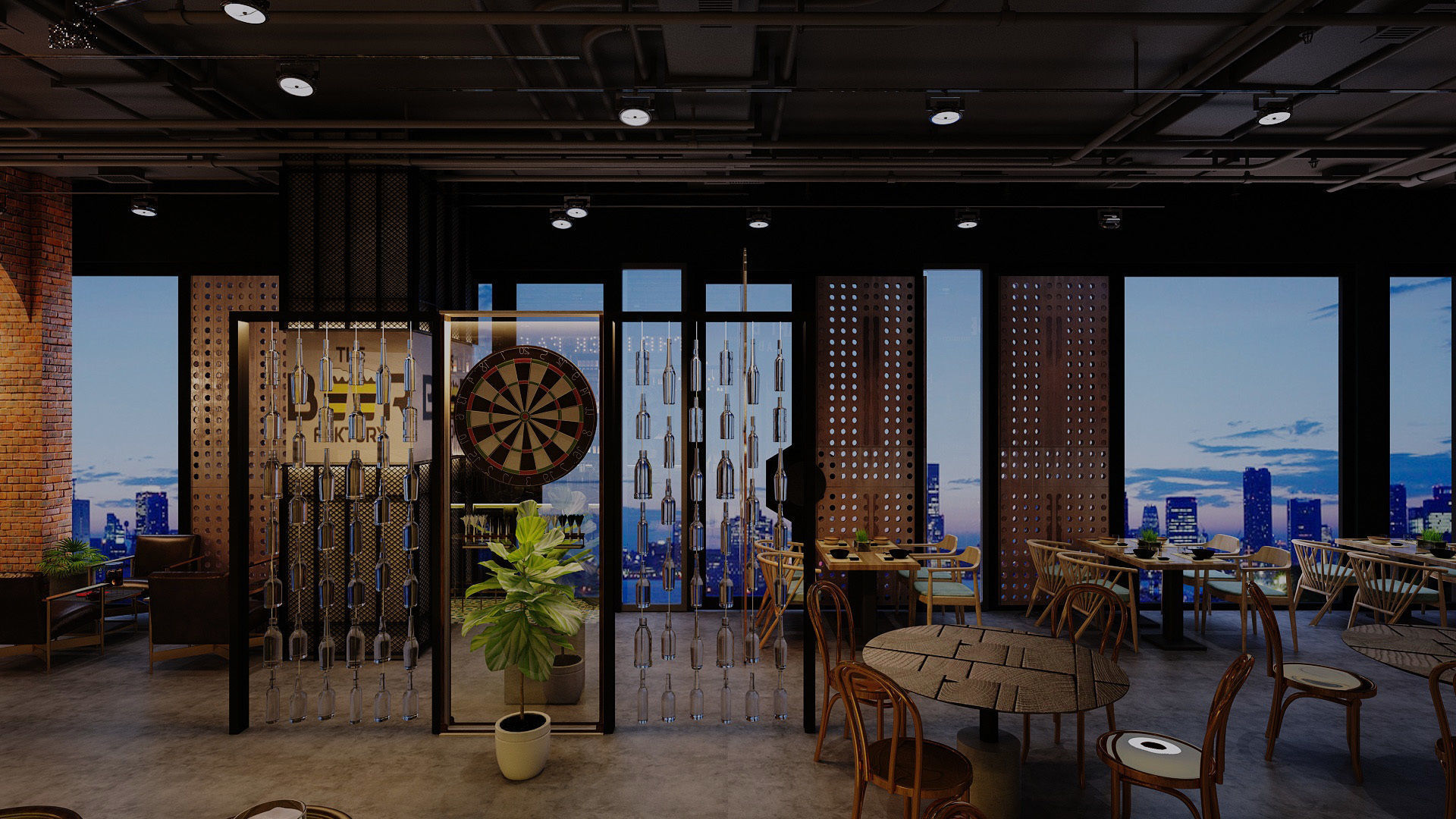 Restaurant and Bar 3D model_1