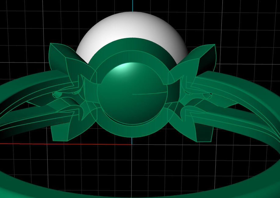 pearl ring 3D print model_14