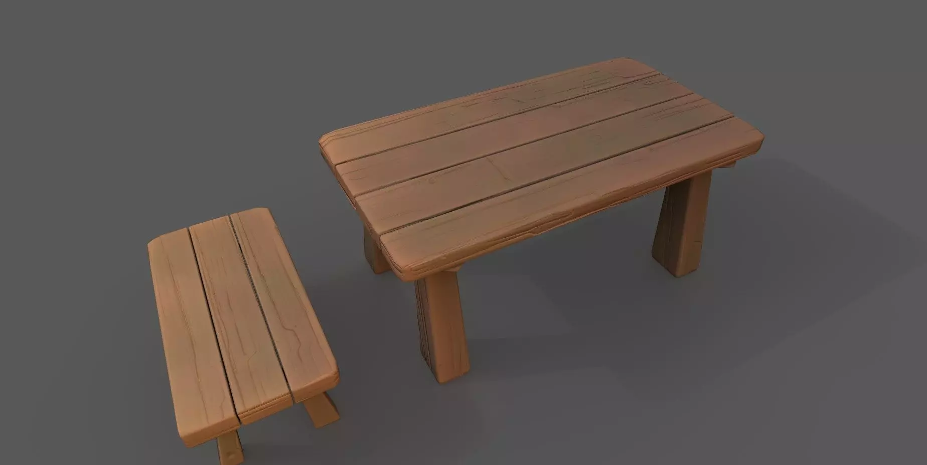 Stylized Tabel chair Free 3D print model_0