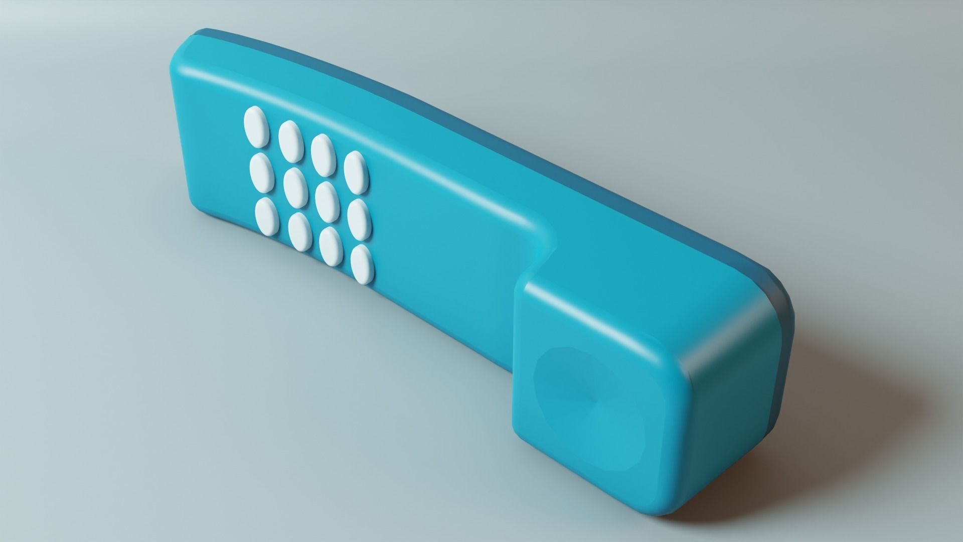 Plastic phone 3D model_3