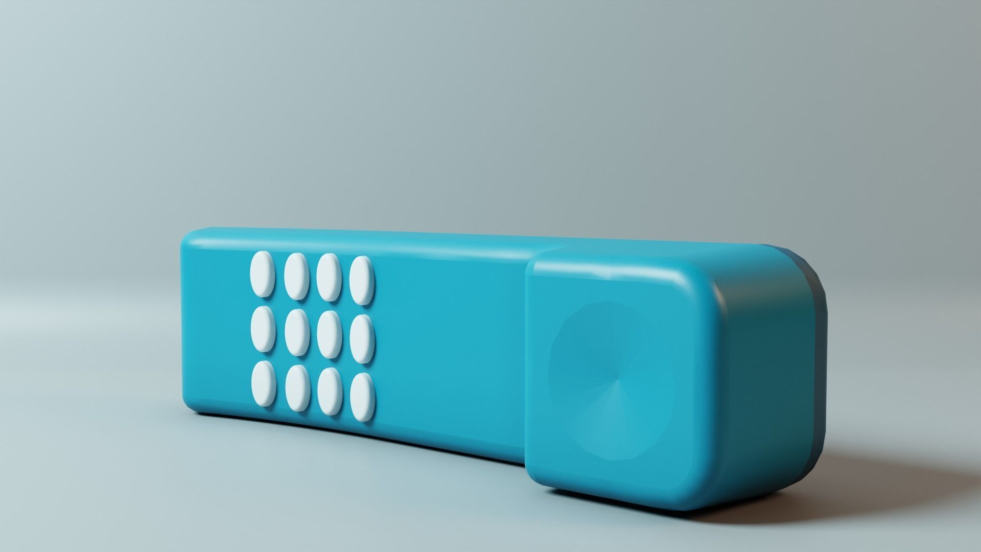 Plastic phone 3D model_4