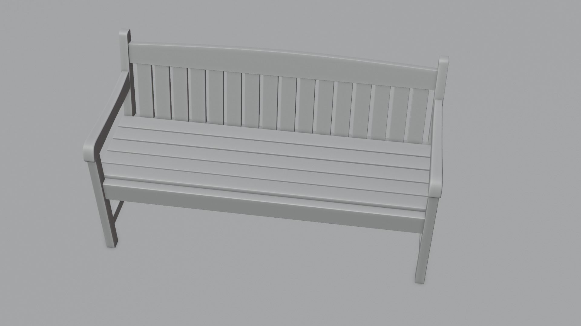 Old Wood Street Bench 3D Model with PBR Texture 3D model_10
