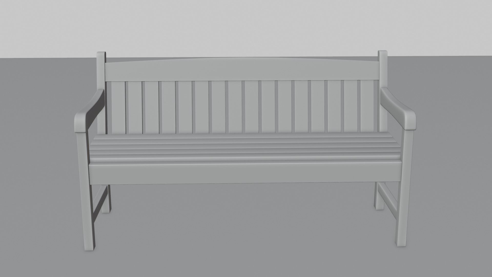 Old Wood Street Bench 3D Model with PBR Texture 3D model_14