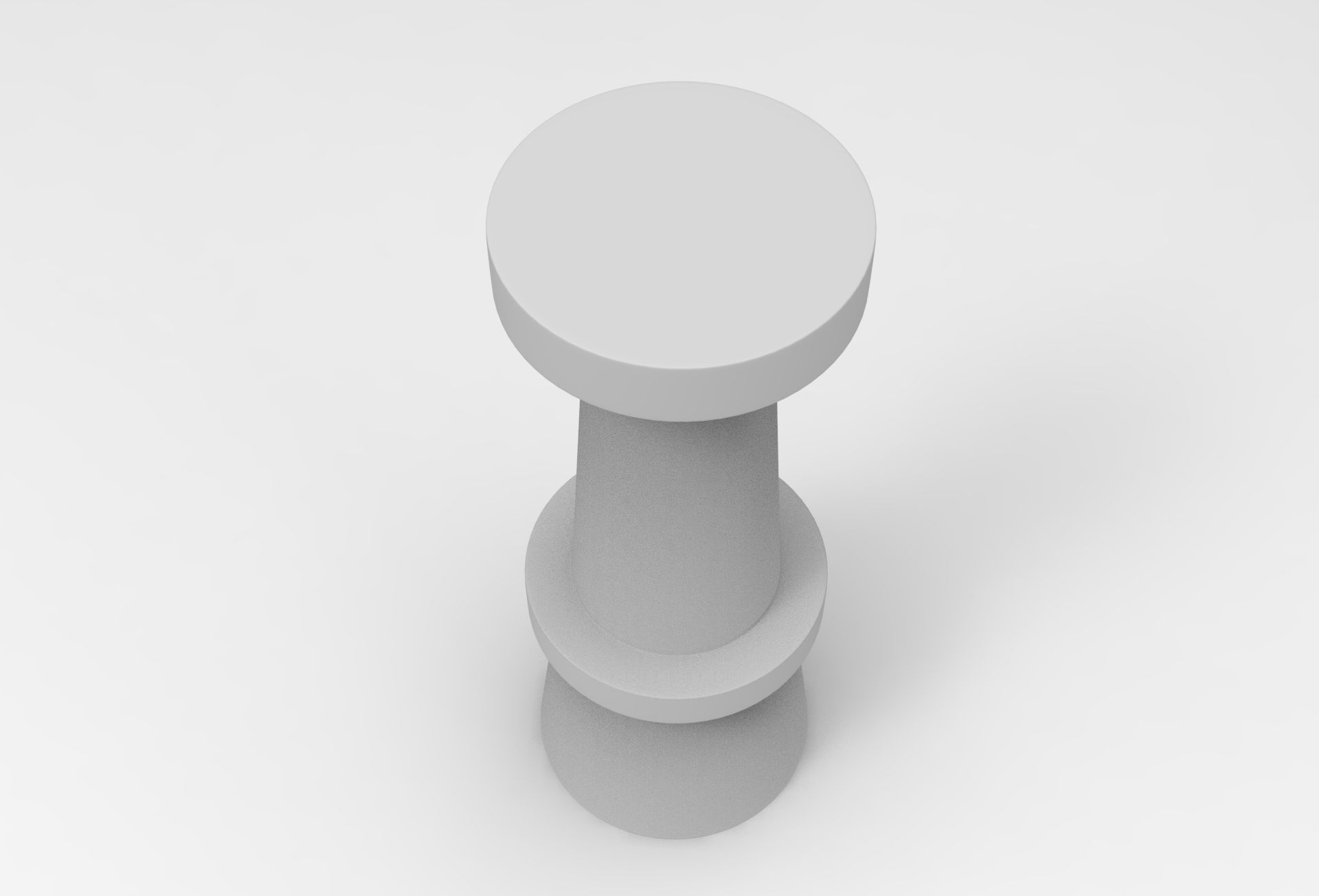 Castle Stool Low-poly 3D model_8