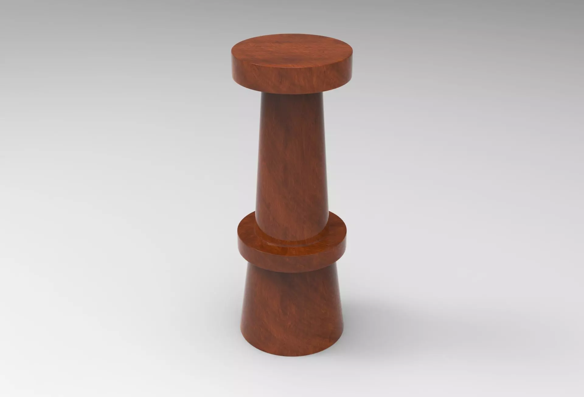 Castle Stool Low-poly 3D model_0