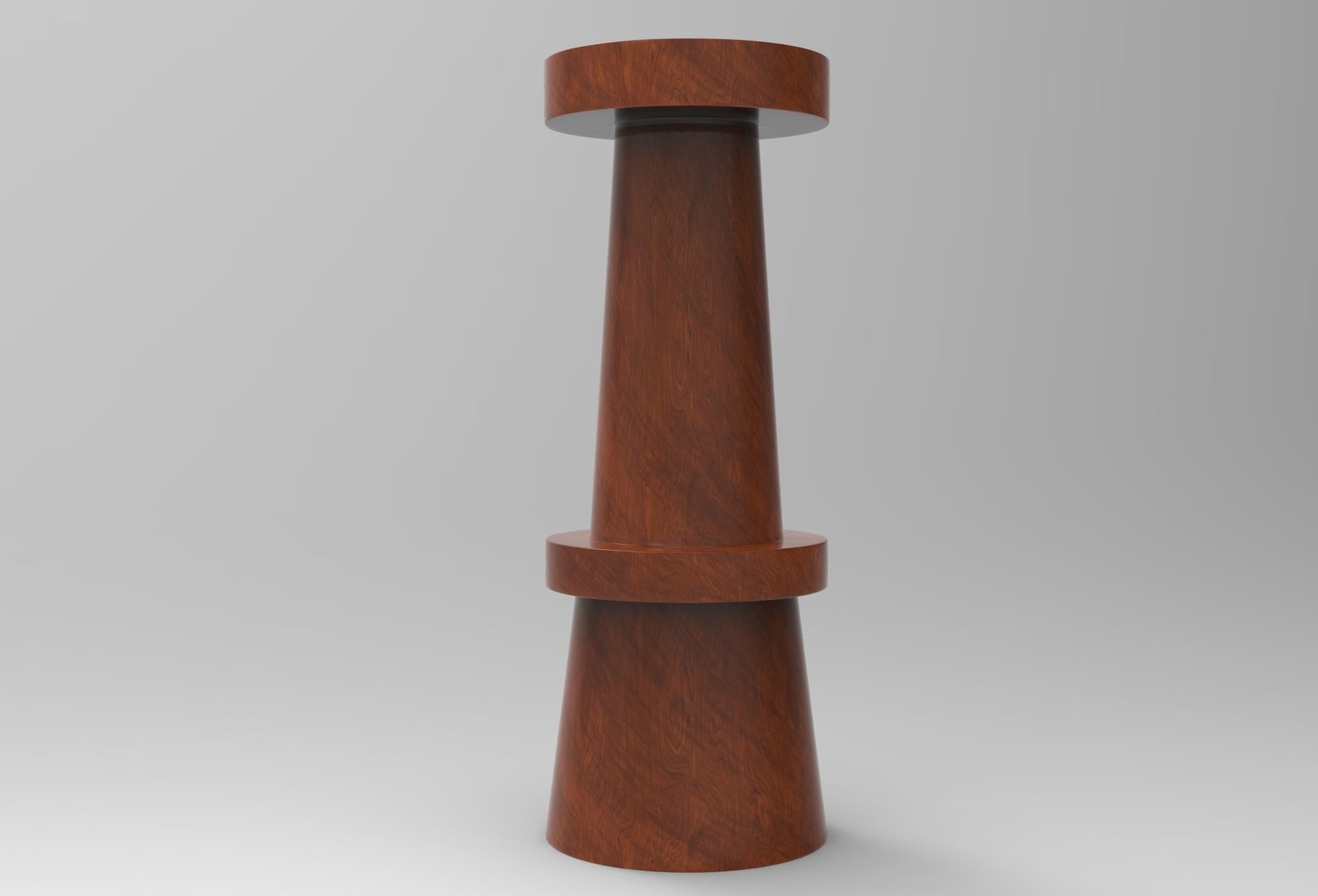 Castle Stool Low-poly 3D model_4