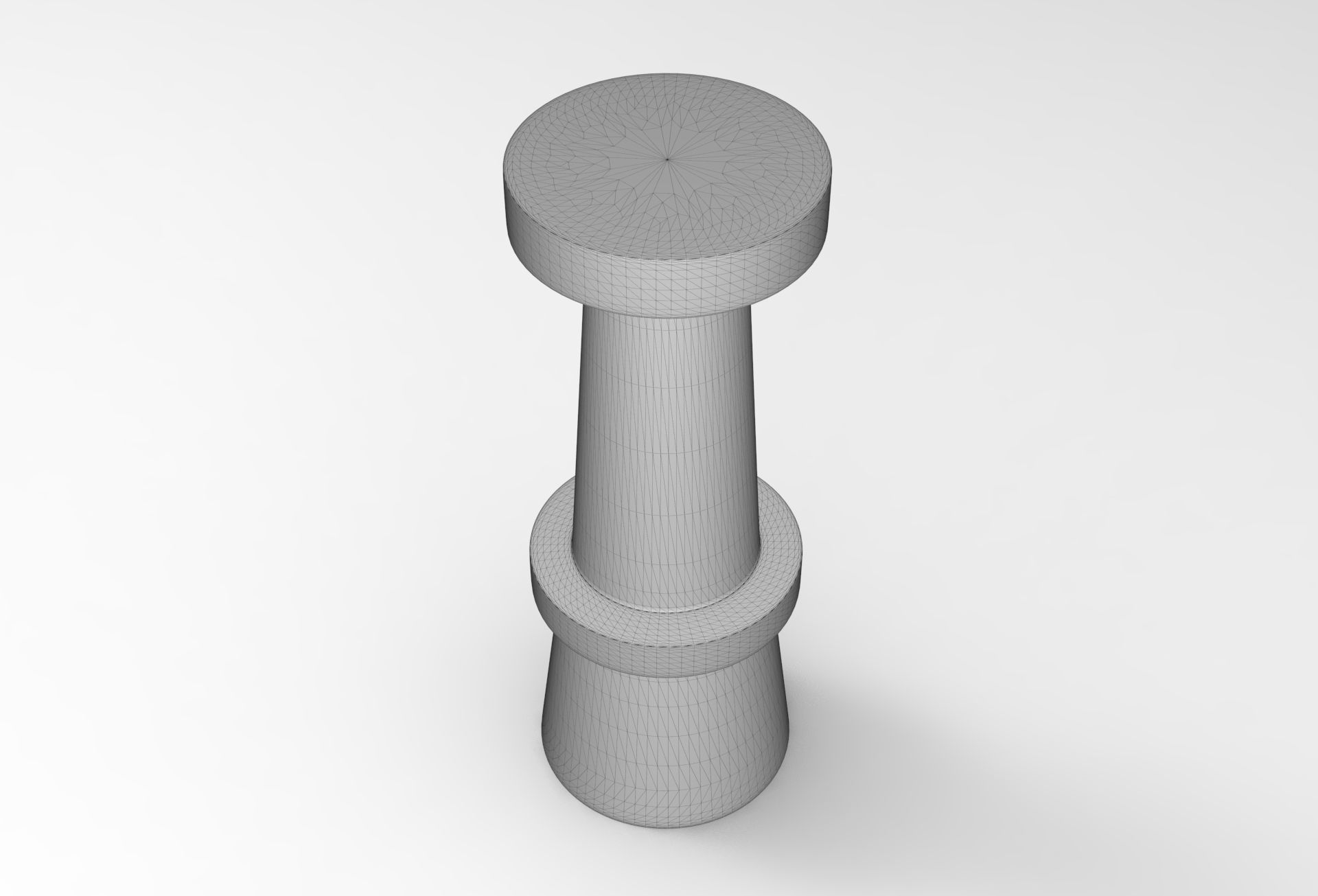 Castle Stool Low-poly 3D model_6
