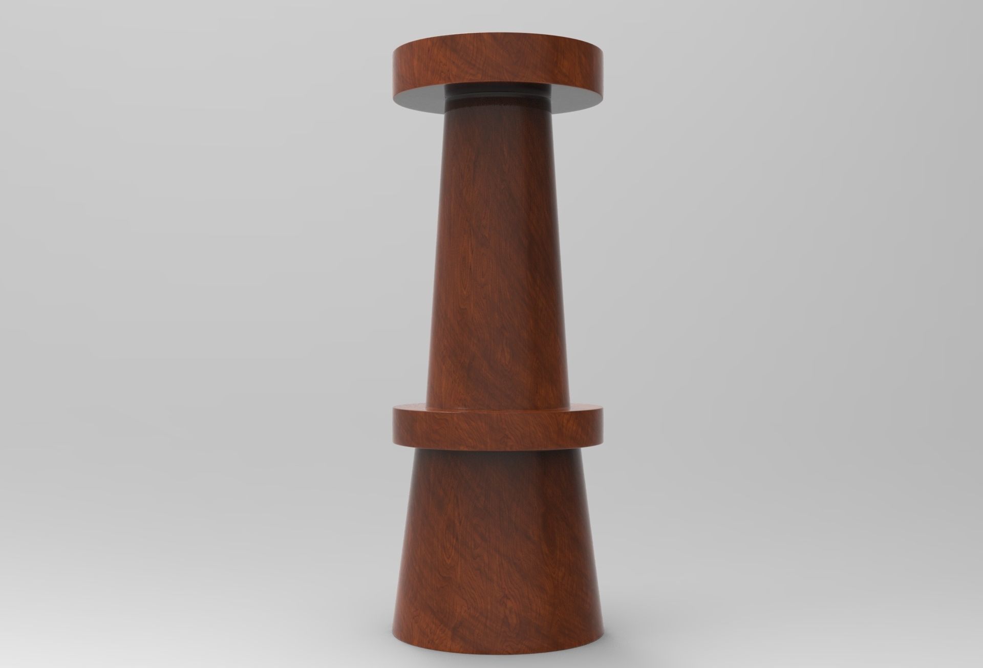 Castle Stool Low-poly 3D model_2