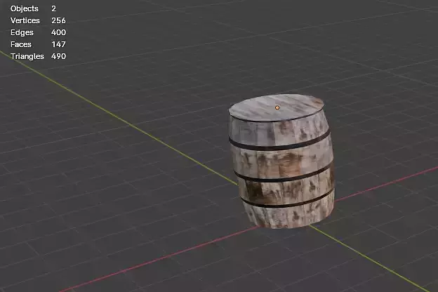 Barrel V2 Low Poly 