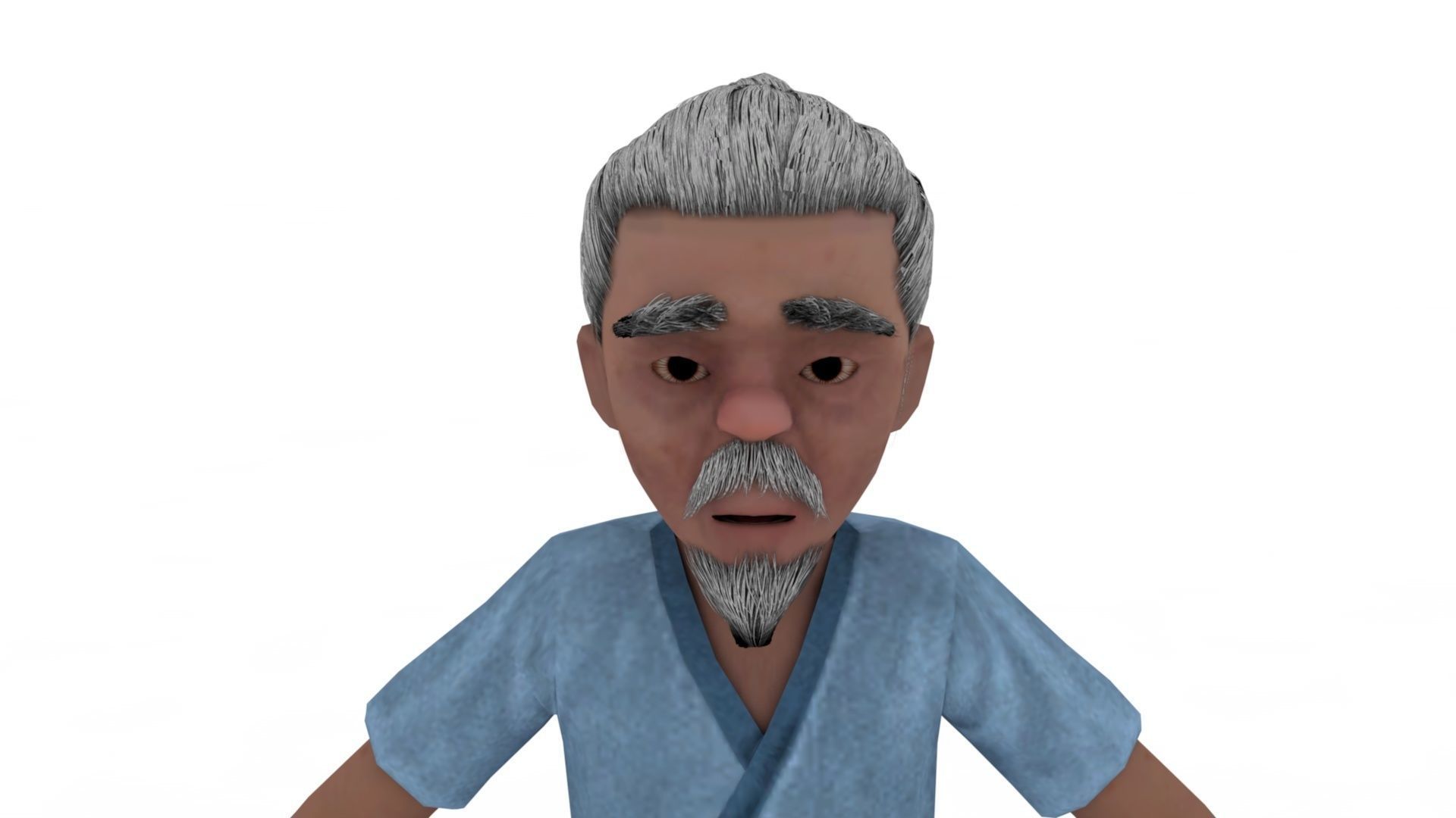 Old man 3D model_4