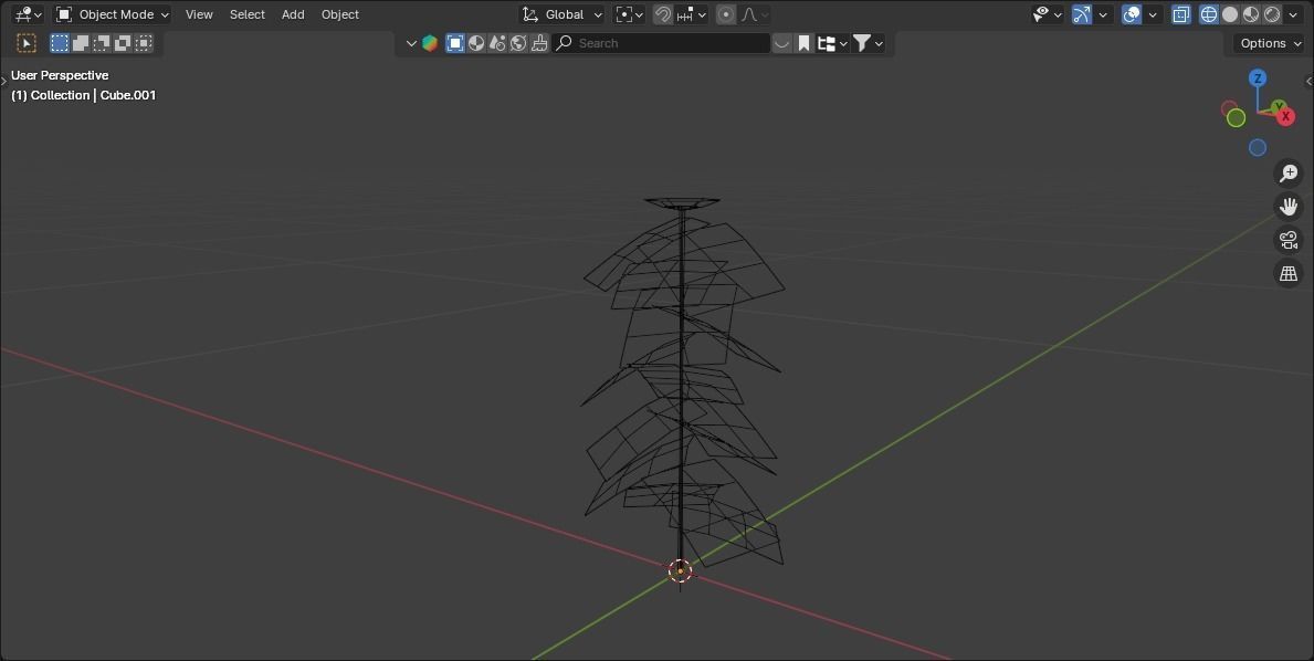 grapefruit flower Low-poly 3D model_2