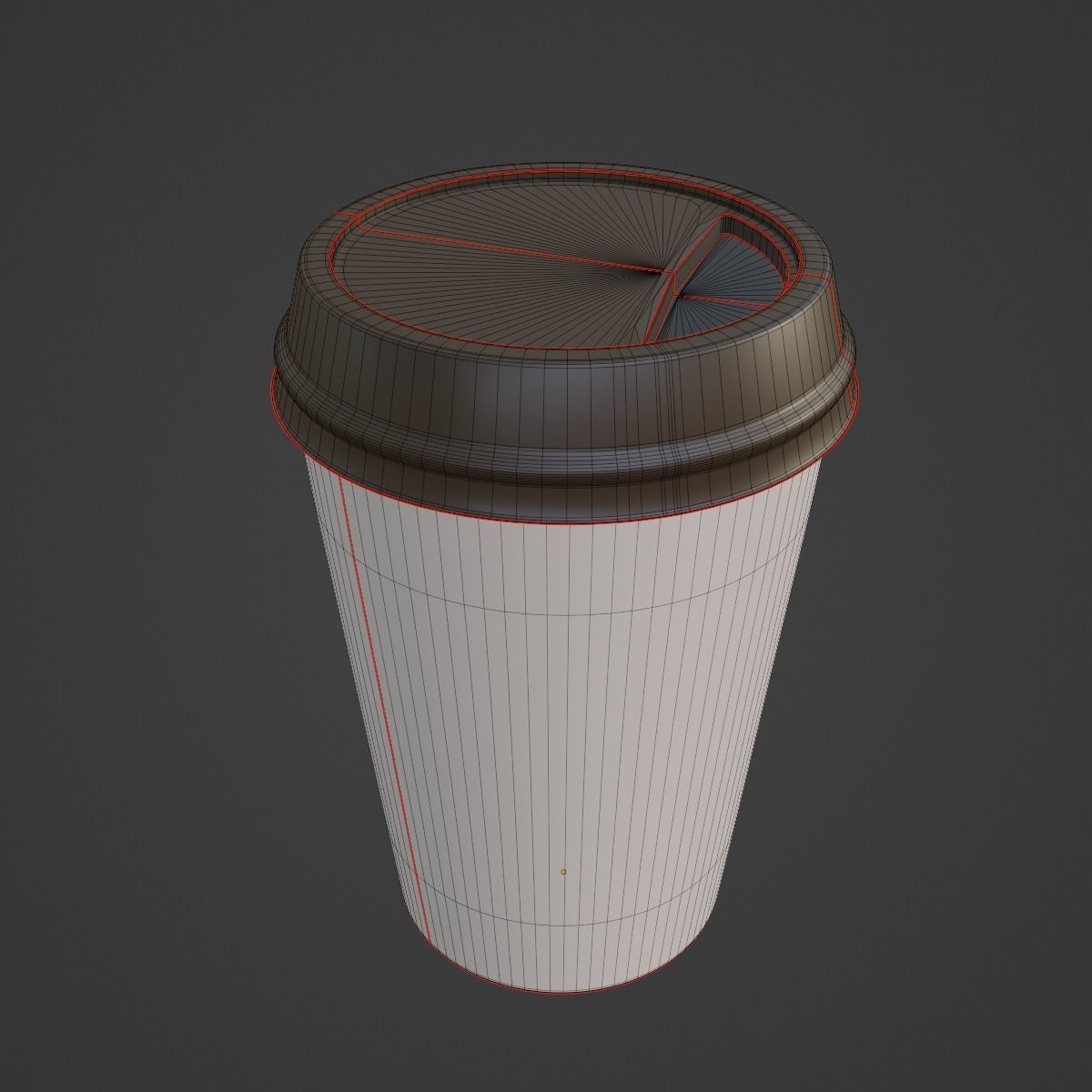 Paper Coffee Cup 01 3D model_8
