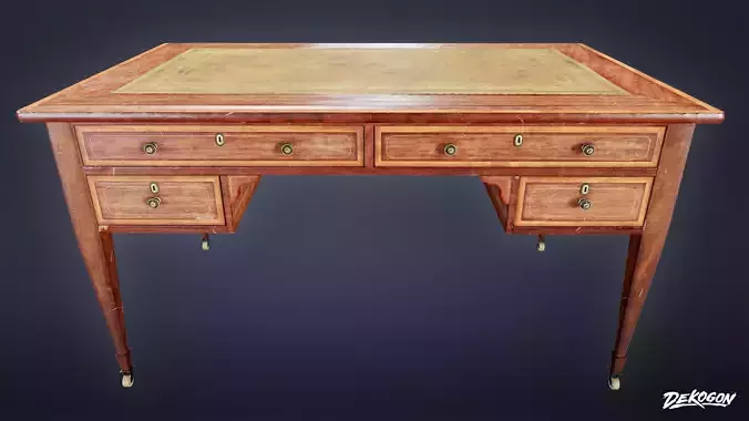 VICTORIAN - Desk Victorian 05 - LOW POLY AND NANITE