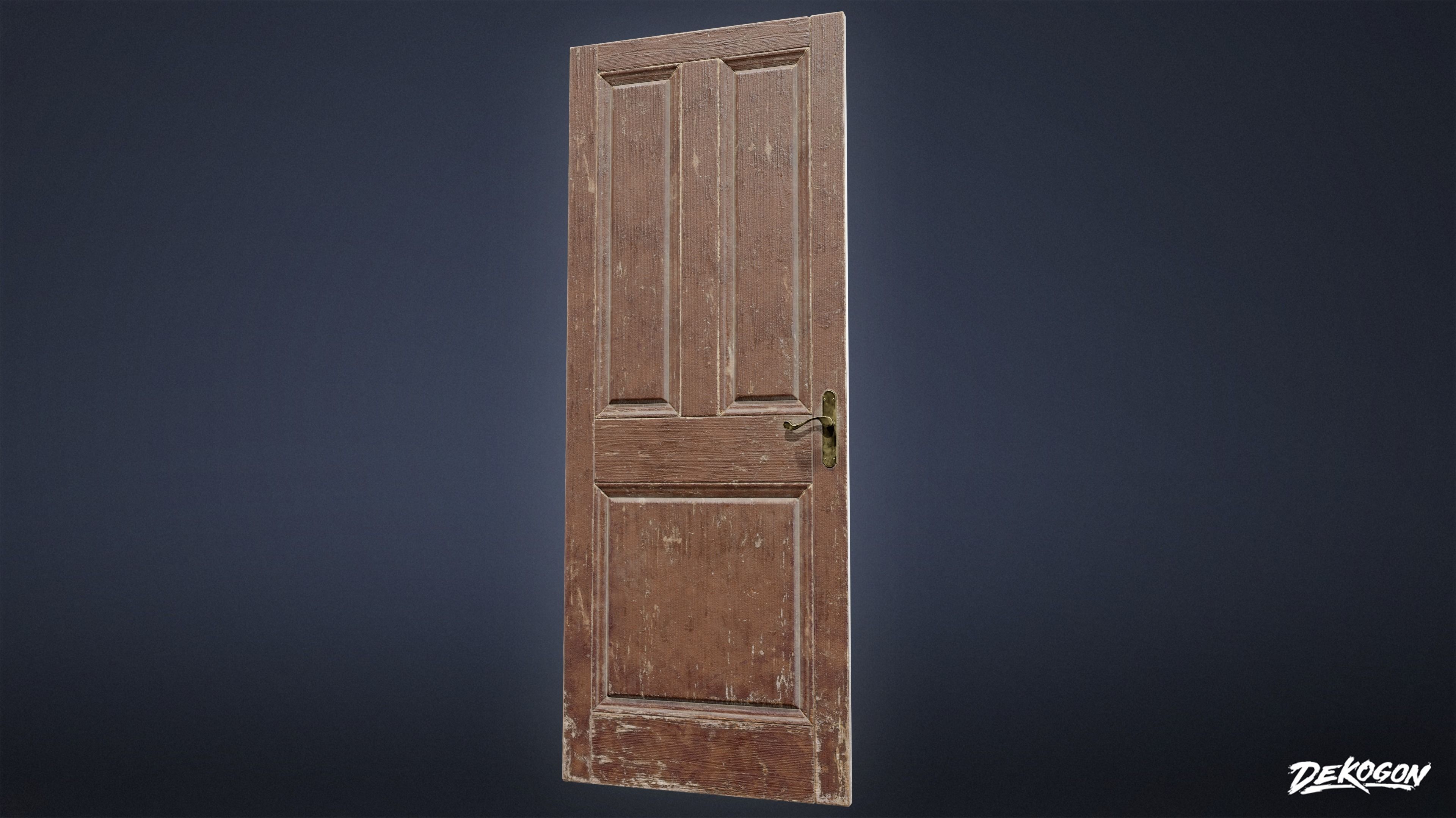 VICTORIAN - Door 01 - LOW POLY AND NANITE Low-poly 3D model_1