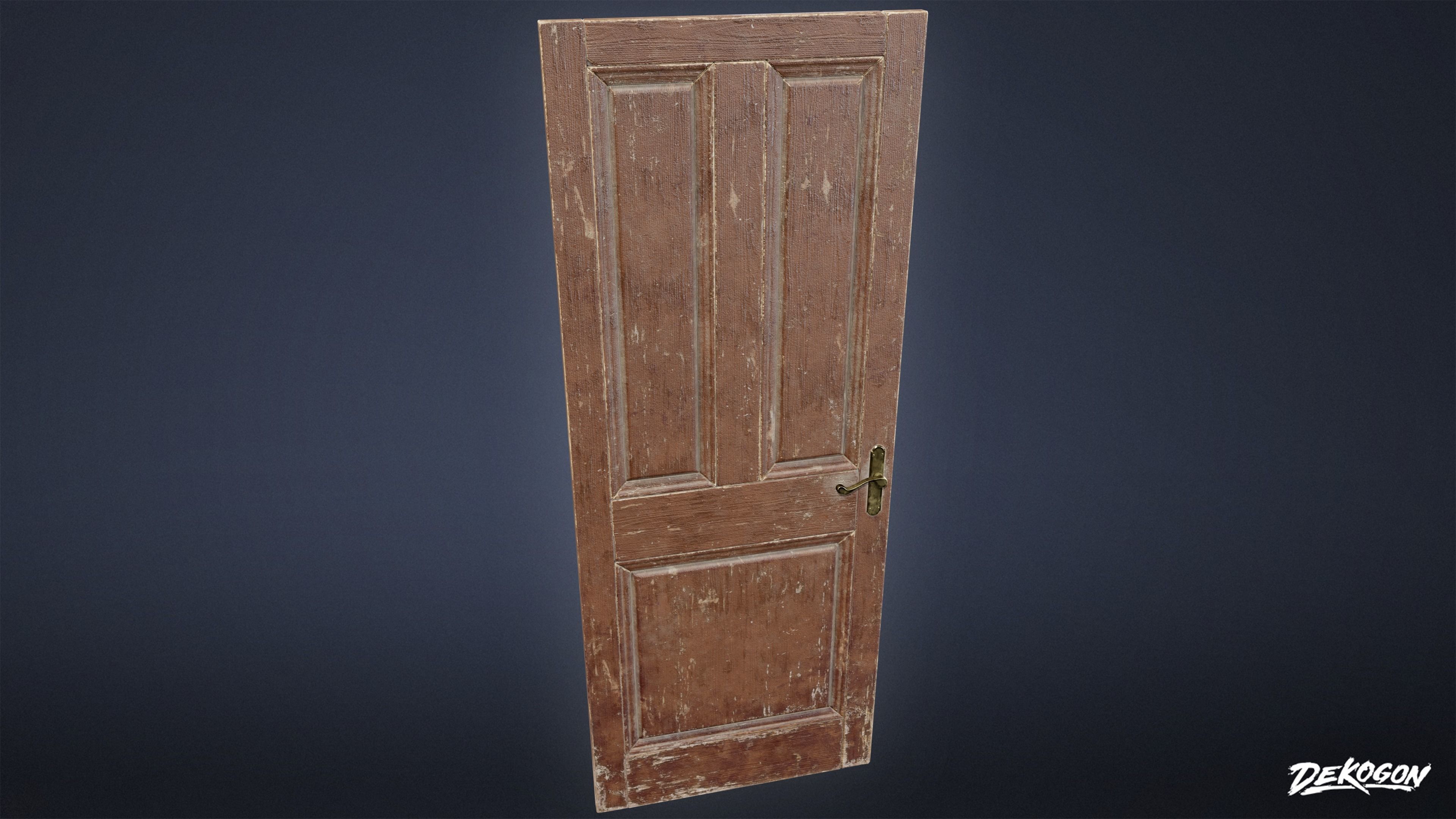 VICTORIAN - Door 01 - LOW POLY AND NANITE Low-poly 3D model_2