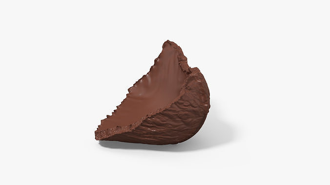 Small Piece of Chocolate Bunny Tail 3D model 7