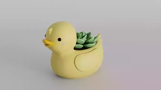 Cute and Whimsical Duck Figurine Planter