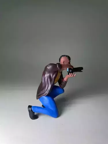Punk photographer figurine with photo camera HighPoly 3D print model