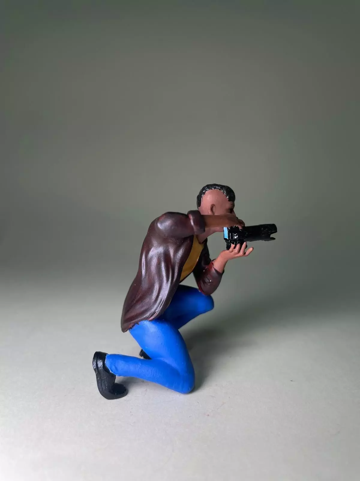 Punk photographer figurine with photo camera HighPoly 3D print model_0