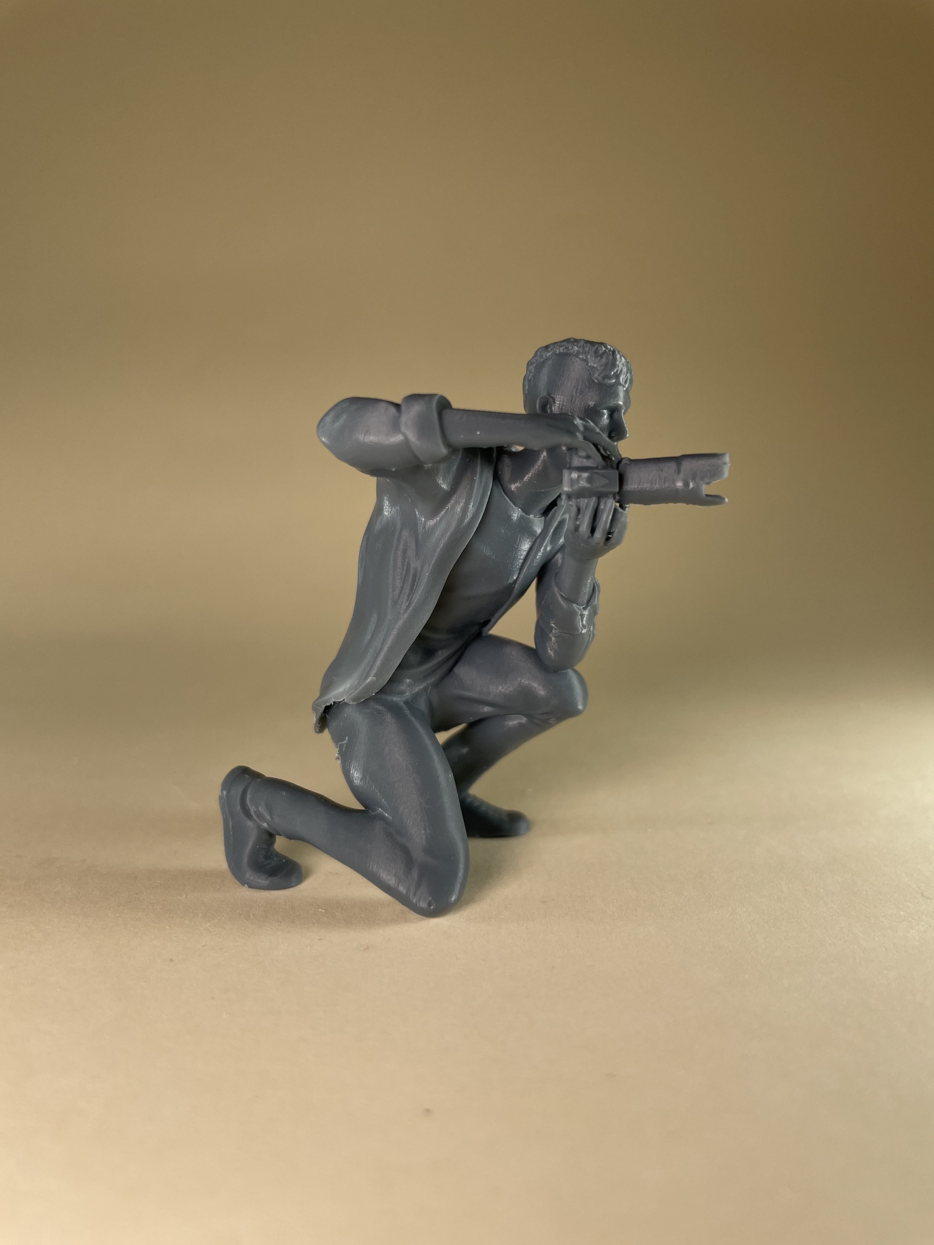 Punk photographer figurine with photo camera HighPoly 3D print model_2