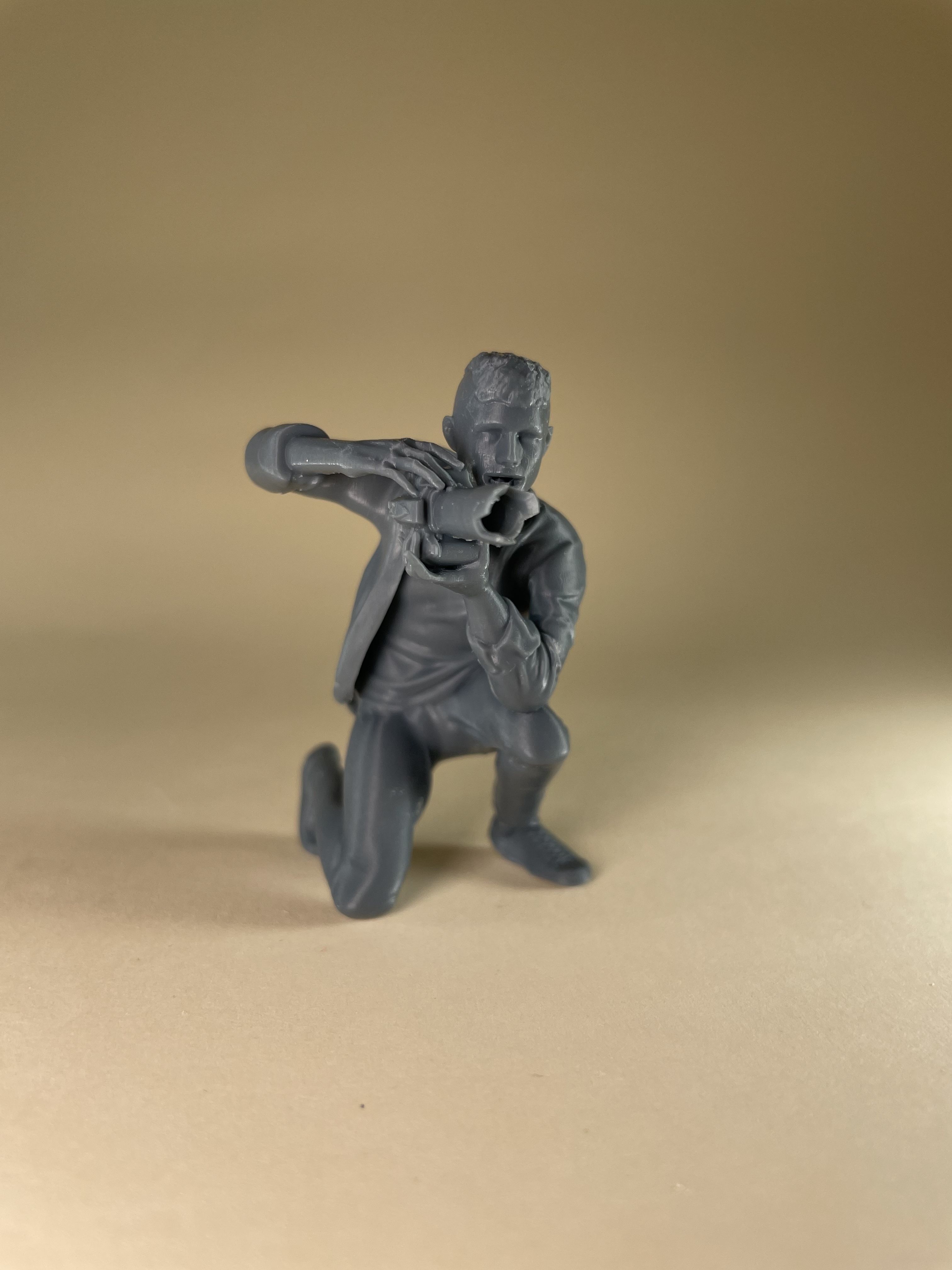 Punk photographer figurine with photo camera HighPoly 3D print model_7