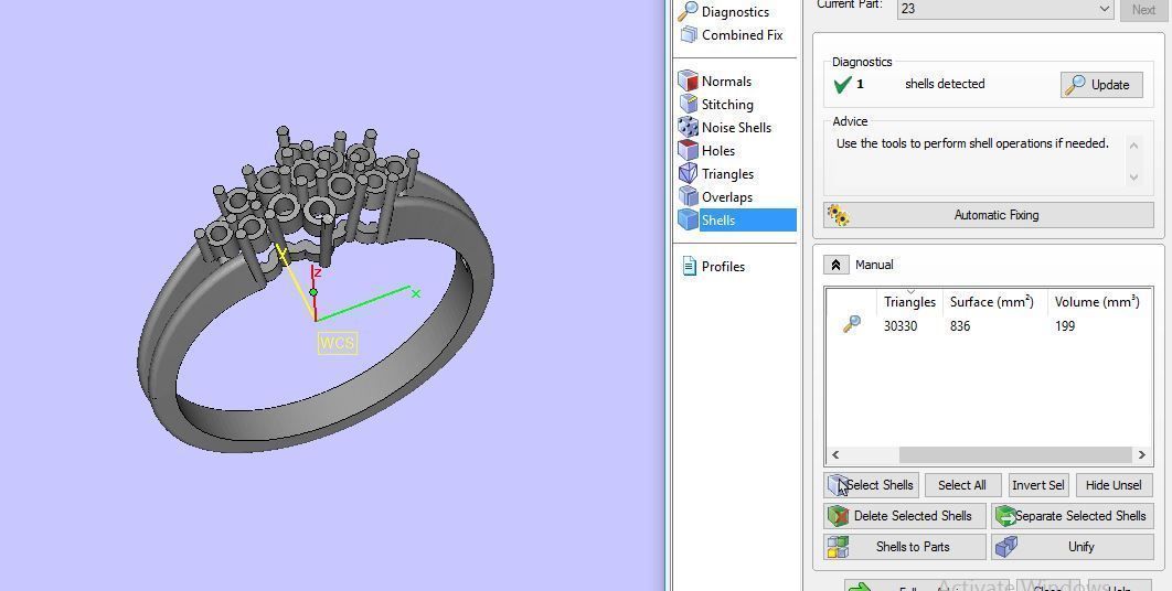 lite weight ring for daimonds 3D print model_20