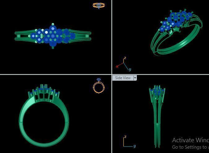 lite weight ring for daimonds 3D print model_16