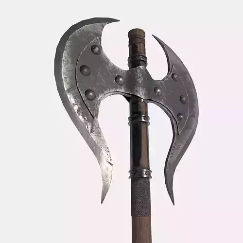 Battle Axe Low-poly 3D model