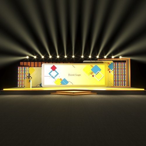 Virtual stage 3D model