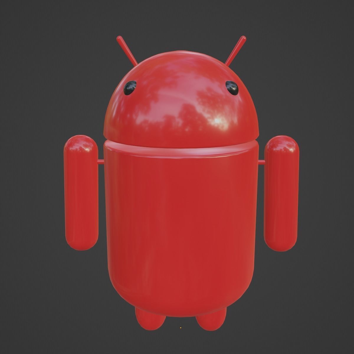 Android Robot 05 Low-poly 3D model_9