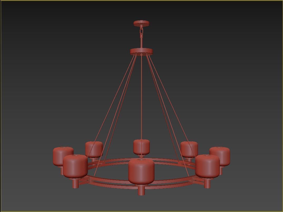 RH DEMARET ROUND CHANDELIER -002 3D model_15