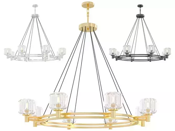 RH DEMARET ROUND CHANDELIER -002