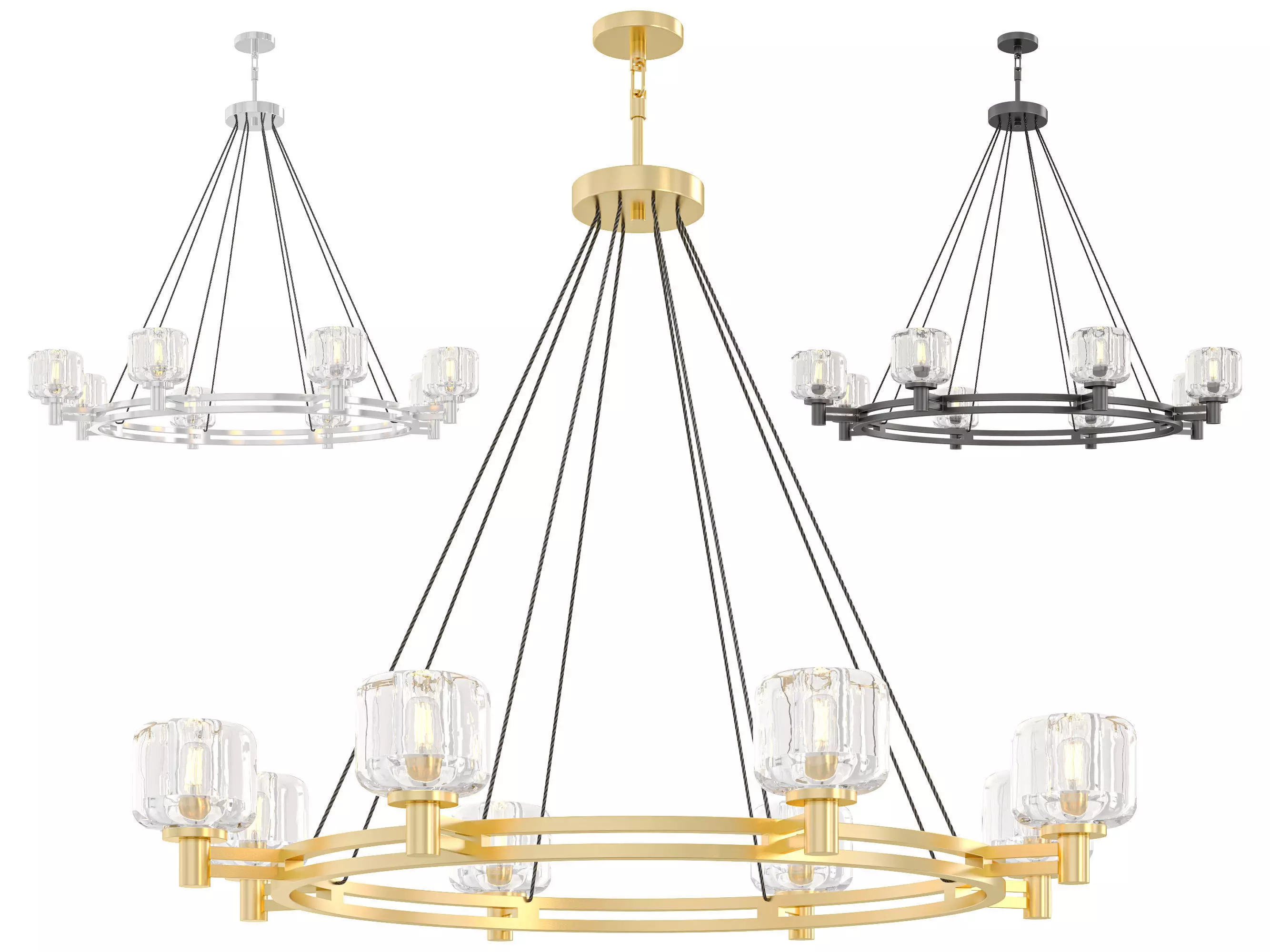 RH DEMARET ROUND CHANDELIER -002 3D model_0
