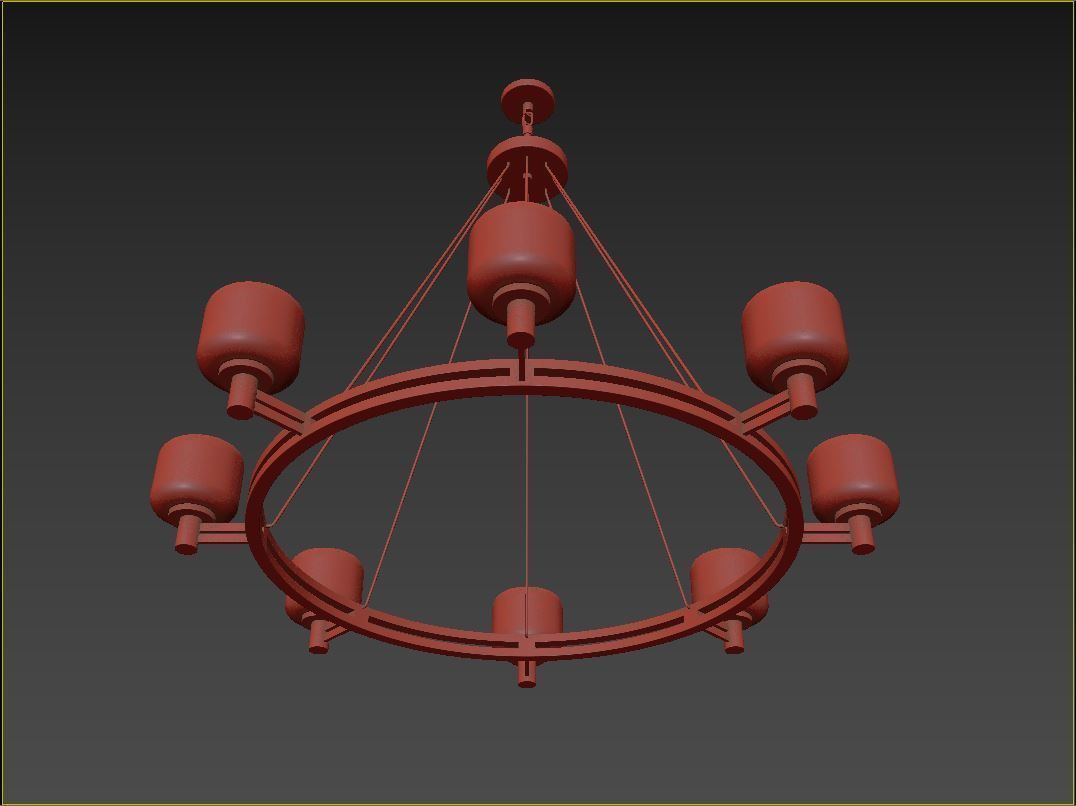 RH DEMARET ROUND CHANDELIER -002 3D model_16