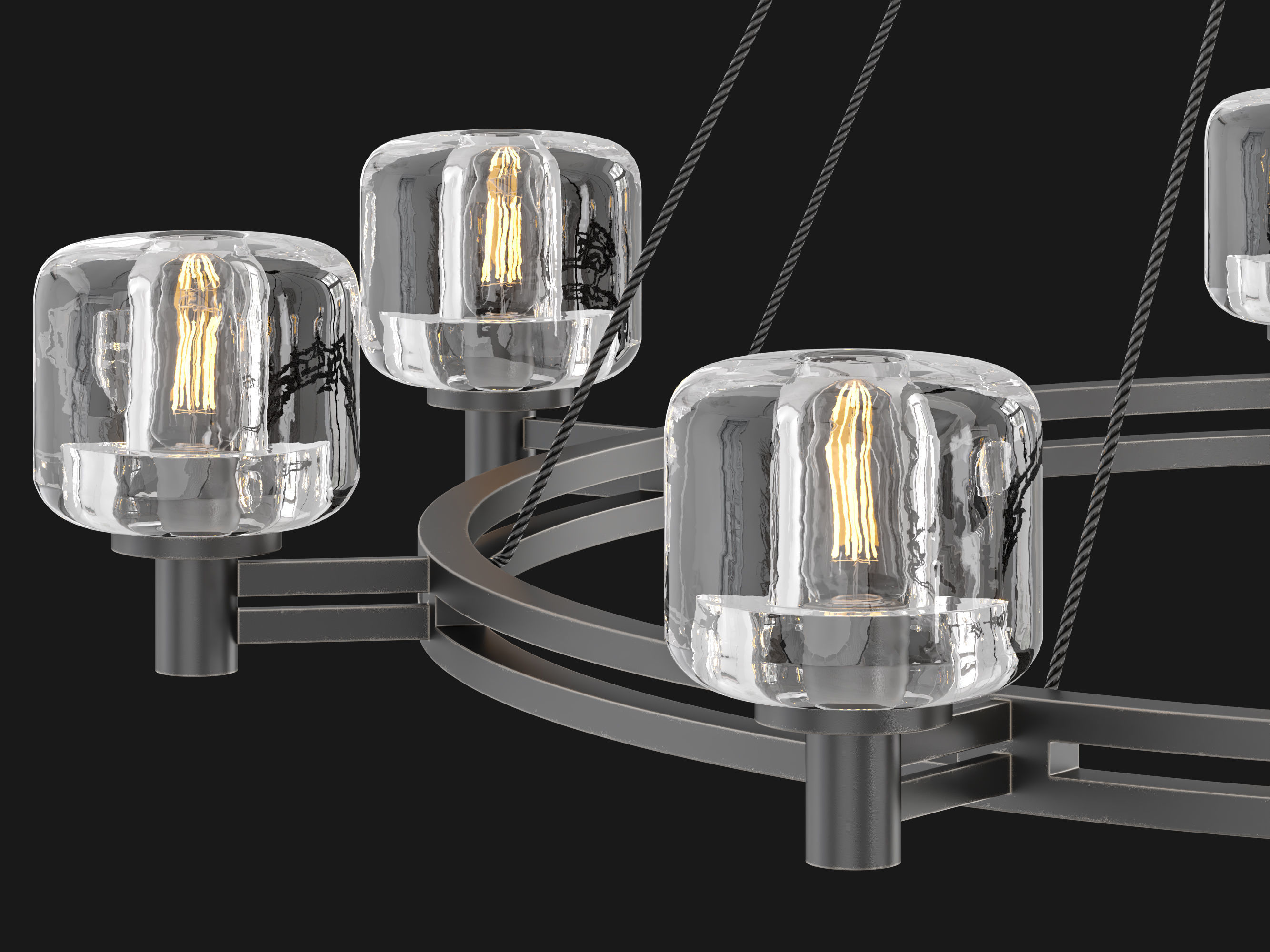 RH DEMARET ROUND CHANDELIER -002 3D model_8