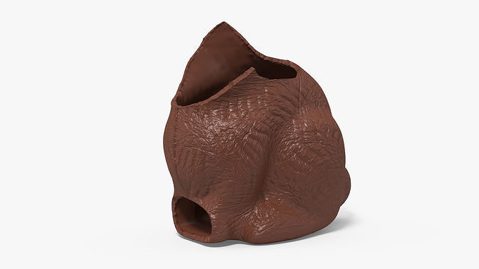 Chocolate Easter Bunny Without a Head 3D model 4