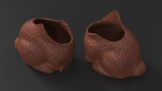 Chocolate Easter Bunny Without a Head 3D model 3